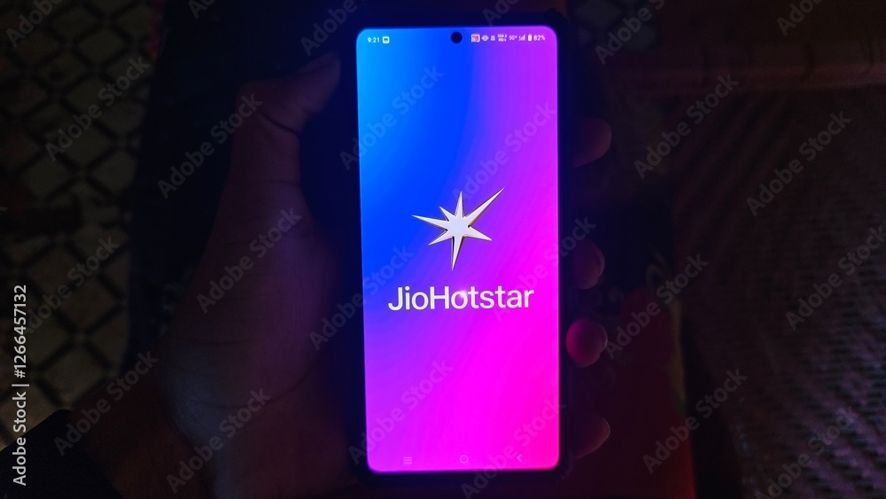 New Delhi India February 15 2025 Jio Hotstar App Icon On Mobile 