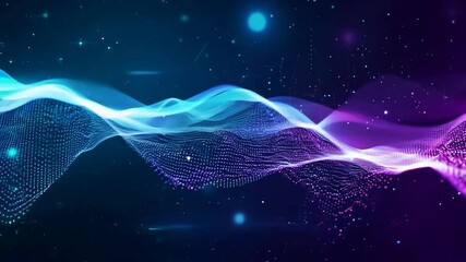 Poster - Stunning Dynamic Ebbing Particles: Modern Digital Visuals and Futuristic Backdrop