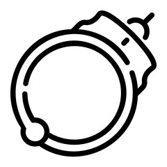 Wall Mural - handcuffs Line Icon