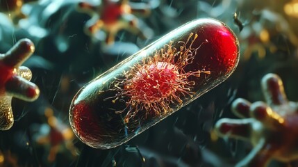 Poster - Colorful Digital Representation of Virus and Bacteria Interaction