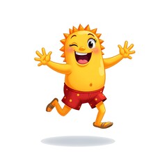 Canvas Print - A playful sun character spreading joy