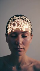 Poster - man with brain