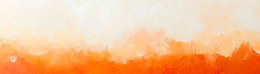 A vibrant watercolor gradient featuring warm orange tones blending seamlessly into soft white