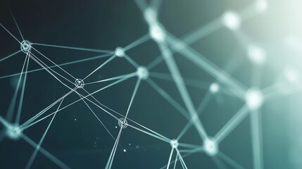 Aufkleber - Abstract Network Connection with Lines and Nodes Representing Data Flow