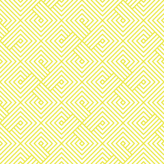 Aufkleber - Abstract geometric pattern. A seamless vector background. White and yellow ornament. Graphic modern pattern. Simple lattice graphic design