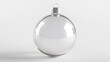 © Tahsin - Reflective glass Christmas ball adorns a snow-white backdrop, capturing the essence of holiday joy and festive spirit