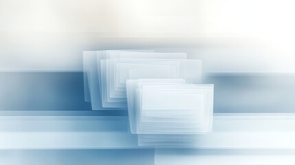 Poster - Abstract Layered Background with Light Blue and White Hues