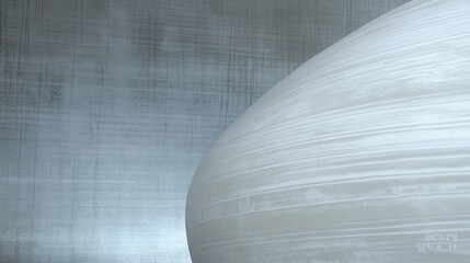 Poster - Abstract White Sphere Against Gray Textured Background with Subtle Light