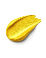 Poster - A vibrant yellow paint blob with a smooth texture, showcasing its glossy finish and rich color.