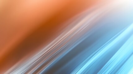 Poster - Abstract Light Streaks Background with Orange and Blue Gradient Smooth Texture