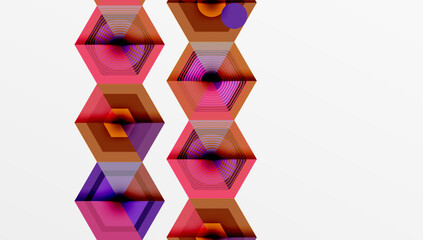 Aufkleber - Hexagons design geometric abstract background
