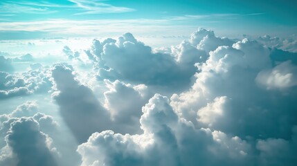 Wall Mural - beautiful white clouds in the sky