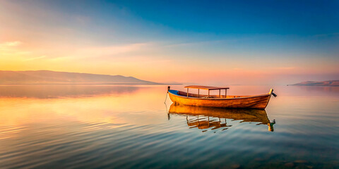 Wall Mural - boat on the lake