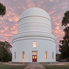 Wall Mural - White dome structure at dawn, architectural landmark, peaceful setting