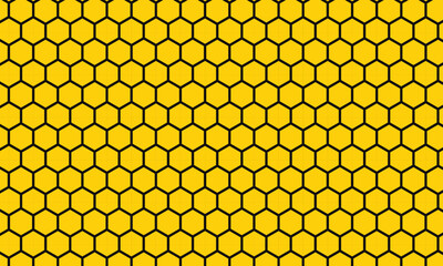 Poster - abstract black yellow polygon pattern can be used background.