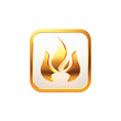 © sameera - Gold Campfire Icon Isolated on Transparent Background