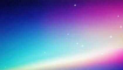 Poster - dreamy gradient aurora sky with sparkling stars in pink, blue, and purple hues for cosmic or spiritual design use