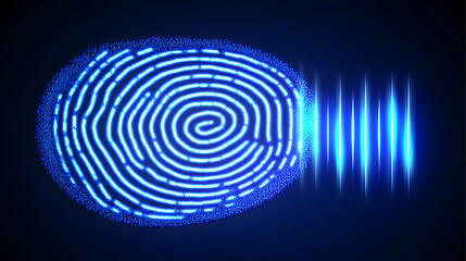Poster - Fingerprint Scan Technology Illustration