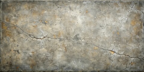 Aufkleber - Textured Weathered Concrete Surface with Network of Cracks and Patina