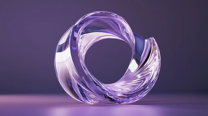 Wall Mural - Modern Abstract Background with a 3d rendered swirling glass