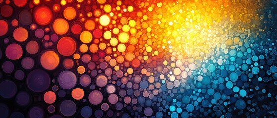 Wall Mural - A colorful background with many small circles. Generative AI