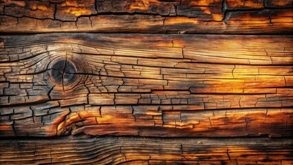 Aufkleber - Rustic Weathered Wood Planks A Textured Background of Aged Lumber with Knots and Cracks