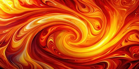 Wall Mural - Abstract Swirling Fire and Lava Design  A Fiery Orange and Red Vortex Background Image