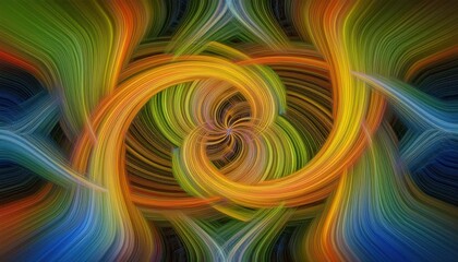 Poster - abstract swirling lines in vibrant color palette creating dynamic motion, perfect for modern digital design, flow