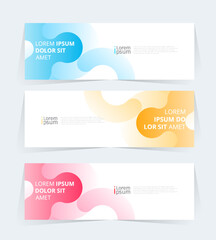 Wall Mural - Geometric banner design with Vector presentation template.