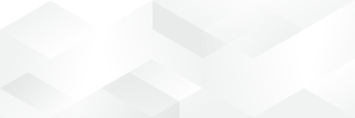 Wall Mural - abstract white geometric banner design background.