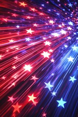 Wall Mural - Festive starburst, red, blue, night, celebration, background, 4th July