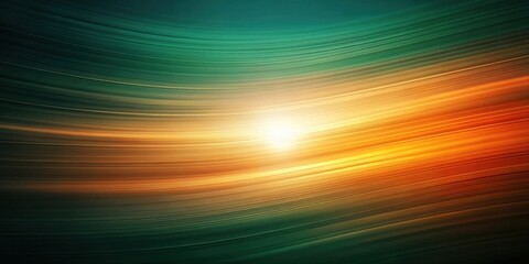Aufkleber - Abstract Curving Lines of Warm and Cool Hues, Glowing Brightly at the Center