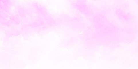 Wall Mural - natural scenery background pink sky with bright white clouds and clear