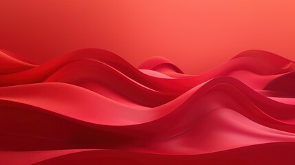 Fototapete - Abstract Red Wave Background Texture