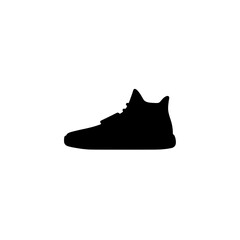 Poster - Stylish Sneaker Silhouette: A clean and modern silhouette of a high-top sneaker, perfect for fashion, sports, or lifestyle branding.