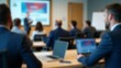 © Sidra - Blurred Corporate Seminar Background in Conference Hall with Attendees , Professional Training Event Scene