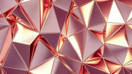Poster - Stunning geometric patterns inspired by natural forms in a rich blend of metallic hues and textures. Generative AI