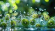 © wikkie - Refreshing Kiwi Splash: A Burst of Nature's Goodness