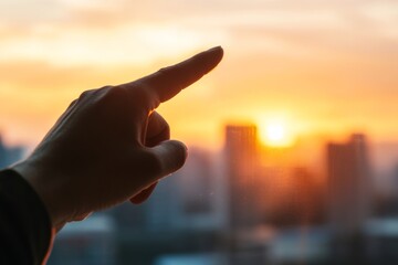 Fototapete - Modern Sunset Productivity Digital Interface Graph Overlay on Urban Skyline at Golden Hour - Cutting-Edge Time Management for Dynamic Business Solutions