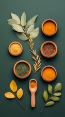 Poster - Eco-Centric Workshop Layout Organic Ingredients in Wooden Bowls on Earthy Background - Inspiring Educational Content for Sustainable Skill Development and Green Marketing