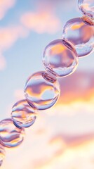 Aufkleber - Glass Biopolymer DNA Visualization Futuristic Chromatic Beads in Scientific Interface - Cutting-Edge Genetic Analysis Tools for Biomedical Innovation