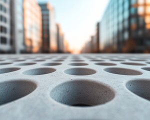 Leinwandbilder - Modern Minimalist Urban Surfaces Textured Concrete Patterns for Architectural Design and Smart City Development - Enhancing Aesthetic Appeal in Public Spaces