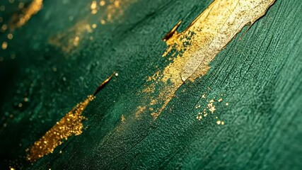 Poster - Captivating texture and shimmer of emerald green and gold create a stunning visual experience for art lovers and creators alike. Generative AI