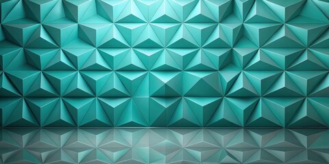 Leinwandbilder - Abstract Teal Triangular Geometric Pattern Wall and Floor Background Texture