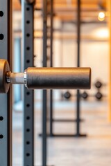 Aufkleber - Industrial-Style Weight Training Zone High-Performance Equipment and Sleek Metal Fixtures in Modern Gym - Professional Fitness Content for Enhanced Athletic Development