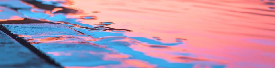 Poster - Reflective Color Palette Tranquil Water Patterns and Modern Design - Artistic Inspirations for Creative Marketing and Vibrant Business Spaces