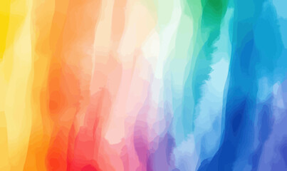 Poster - Vibrant Abstract Rainbow Watercolor Background for Creative Design Projects