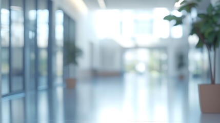Poster - Interior of a modern office building. 3d rendering mock up