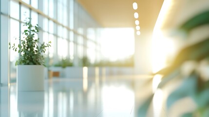 Poster - Interior of a modern office building. 3d rendering mock up