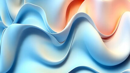 Poster - Flowing waves of vibrant colors create a serene visual experience in a captivating abstract design. Generative AI